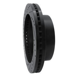 Chevrolet Silverado 3500 HD Brake Rotor (1) - Front Right - R1 Concepts - Drilled & Slotted - Black - `11-`25